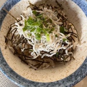 旬の釜揚げしらす丼  ～わさビーズのせ～